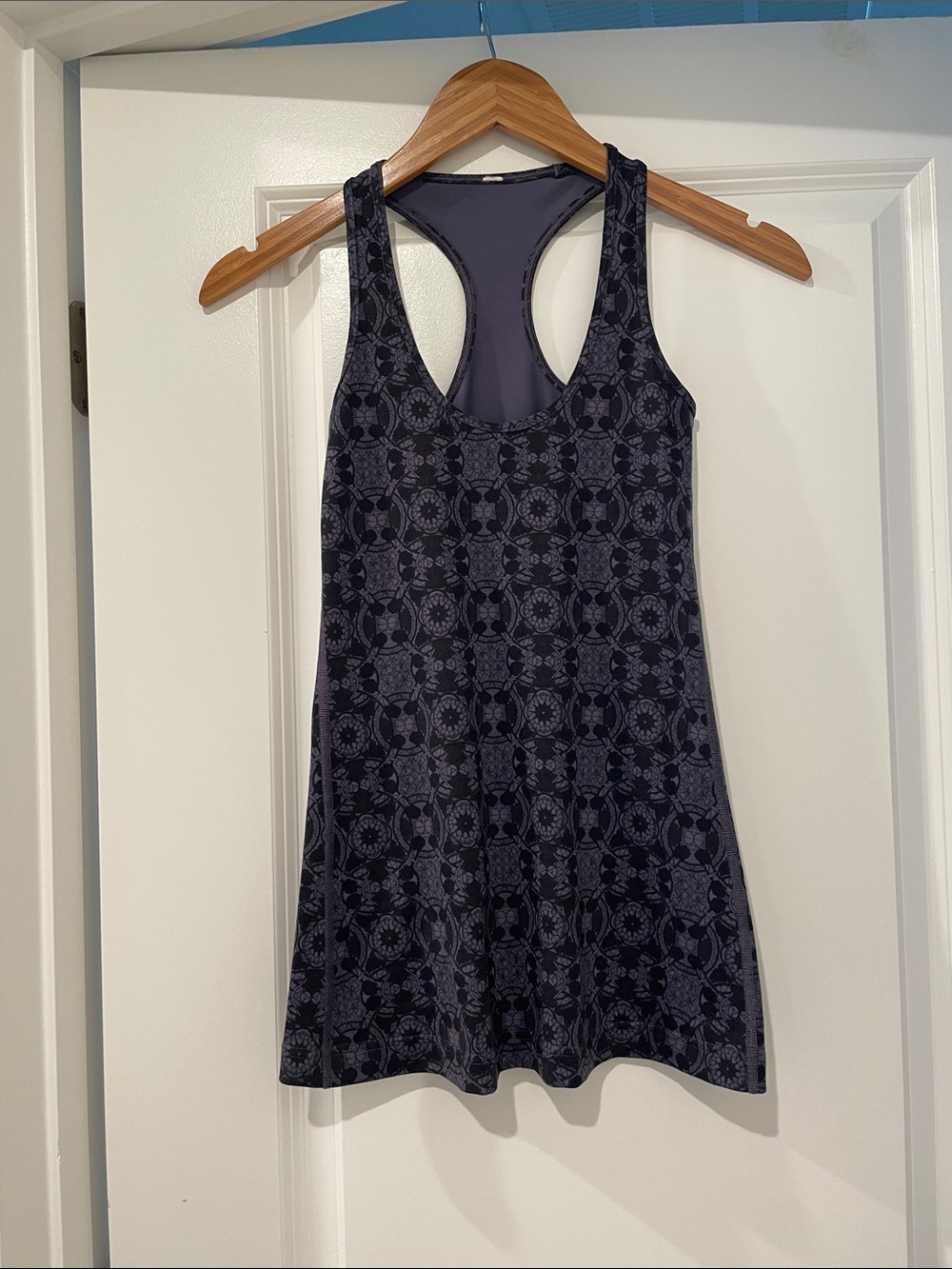 Lululemon Cool Racerback Tank Top Mini Prisma Nightfall Black Grape" size 4